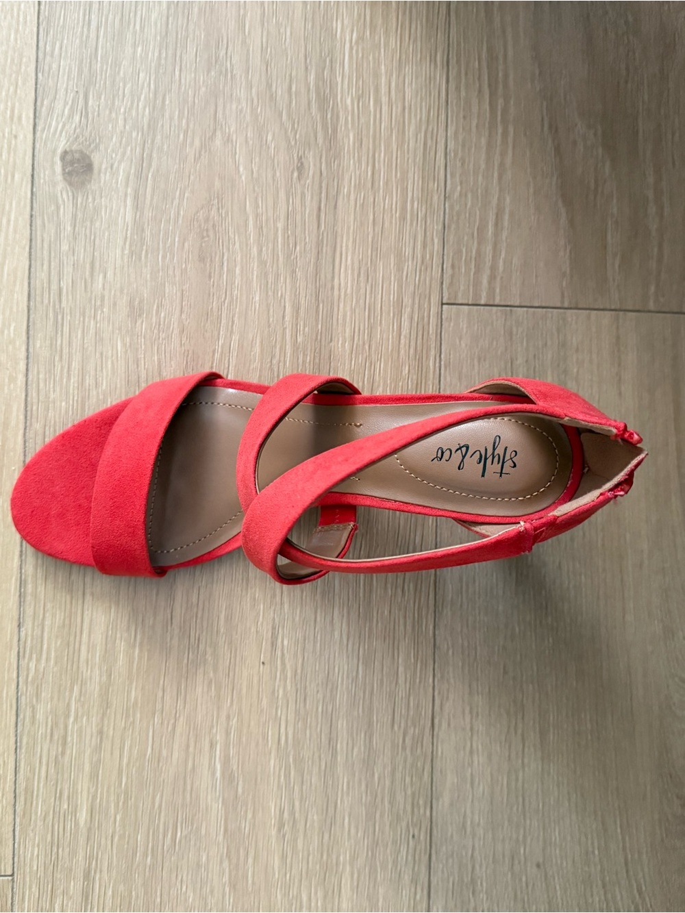Style & Co. Red Suede Cross-Strap Women's Sandals